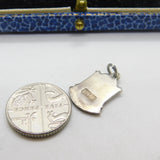 Sterling Silver & Enamel Isle of Man  Charm Pendant Vintage c1970