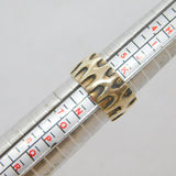 Sterling Silver Patterned Textured Studio Band Ring Vintage c1970 Size M