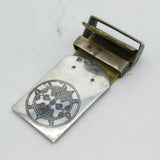 19th Century Russian Imperial .875 Silver Niello Enamel Buckle Antique 1881