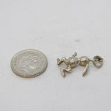 Sterling Silver Cartoon Bunny Rabbit Charm Pendant Vintage c1970s