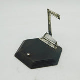 Victorian Sterling Silver Mounted Wooden 'L' Letter Holder Antique London