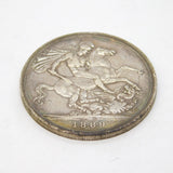 Queen Victoria .925 Silver Jubilee Head Crown Coin Antique 1889 Fine-VF