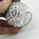 Victorian Sterling Silver & Cut Glass Ink Pot Antique 1894 London