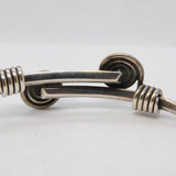 Studio Style Sterling Silver Button Pattern Bangle Bracelet Vintage c1960s