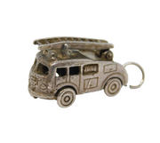 Sterling Silver Fire Engine Charm Pendant Vintage c1970s