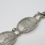 Sterling Silver Allies of WWII Monument Panel Bracelet Antique 1945 London