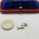 Sterling Silver Dolphin Charm Pendant Vintage c1970