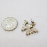 Sterling Silver 'W' Initial Charm Pendant Vintage c1970