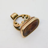 George III 9ct Rose Gold & Carnelian Intaglio Fob Seal Antique c1800