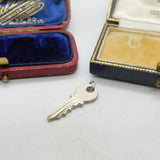 Sterling Silver Little Key Charm Pendant Vintage c1970
