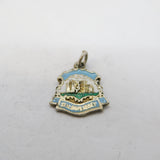 Sterling Silver Enamel St Albans Abbey Charm Pendant Vintage c1970s
