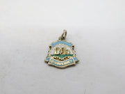 Sterling Silver Enamel St Albans Abbey Charm Pendant Vintage c1970s