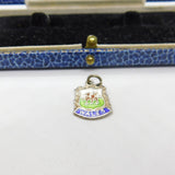 Sterling Silver & Enamel Wales Crest Charm Pendant Vintage c1970