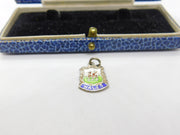 Sterling Silver & Enamel Wales Crest Charm Pendant Vintage c1970