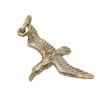 Sterling Silver Textured Sea Bird Charm Pendant Vintage c1970