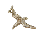 Sterling Silver Textured Sea Bird Charm Pendant Vintage c1970