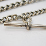 Victorian Sterling Silver Graduating Albert Watch Chain Antique 1901 Birmingham