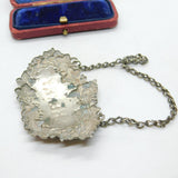 Silver Plated Ivy Leaf Edge Sherry Decanter Label Antique c1940 Art Deco
