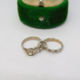 Sterling Silver Wedding & Engagement Ring Charm Pendant Vintage c1970