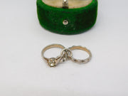 Sterling Silver Wedding & Engagement Ring Charm Pendant Vintage c1970