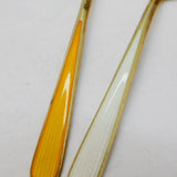 N.M Thune Sterling Silver Gilt & Enamel Set Pair of Teaspoons Antique