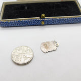 Sterling Silver & Enamel Looe Shield Charm Pendant Vintage c1970