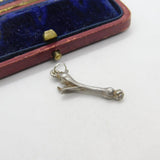 Sterling Silver Leek The Symbol of Wales Charm Pendant Vintage c1970