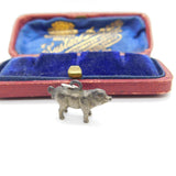 Sterling Silver Forest Piggy Charm Pendant Vintage c1970