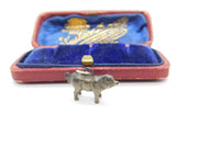 Sterling Silver Forest Piggy Charm Pendant Vintage c1970