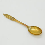King George V Sterling Silver Gilt Commemorative Spoon 1949 Sheffield