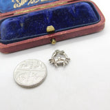 Sterling Silver Cancer the Crab Zodiac Charm Pendant Vintage c1970