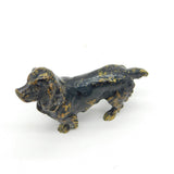 19th Century Cold Painted Bronze Spaniel Dog Figure Ornament Antique c1860