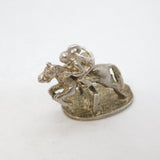Sterling Silver Showjumping Horse Charm Pendant Vintage c1970s