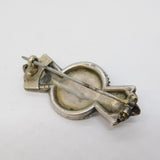 Victorian Sterling Silver & Gold Flower Basket Sweetheart Brooch Antique c1890