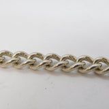 Sterling Silver Curb Link Bracelet with Topaz Knot Charm Vintage c1970s