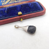 Sterling Silver and Black Onyx Charm Pendant Vintage c1970