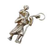 Sterling Silver St Christopher Travel Charm Pendant Vintage c1970s
