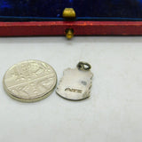 Sterling Silver Keswick Traveller Shield Charm Pendant Vintage c1970