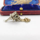 Sterling Silver Nuvo Openable Wedding Church Charm Pendant Vintage c1970