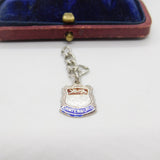 Sterling Silver & Enamel Canterbury Shield Charm Pendant Vintage c1970