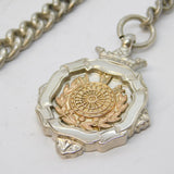 Edwardian Sterling Silver Graduating Albert Watch Chain Antique 1904 London