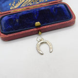 Sterling Silver Good Luck Horseshoe Charm Pendant Vintage c1970