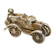 Sterling Silver Motor Car Charm Pendant Vintage c1970s