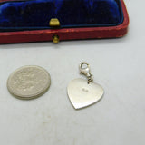Sterling Silver 'Jou Jou' Heart Charm Pendant Vintage c1970