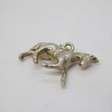 Sterling Silver Trotting Horse Charm Pendant Vintage c1970