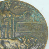 WW1 Death Plaque Lance Corporal William Baxter Died at the Somme Antique