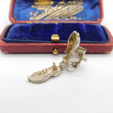 Sterling Silver Lady that Lives in a Shoe Charm Pendant Vintage c1970