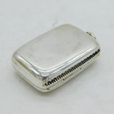 20th Century New Zealand Sterling Silver Nephrite Jade Vesta Case Antique