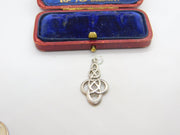 Sterling Silver Celtic Knot Charm Pendant Vintage c1970