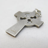 Victorian Scottish Sterling Silver & Agate Set Celtic Cross Pendant Antique